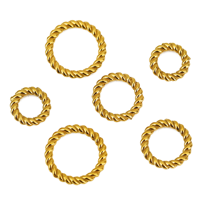 Jewelry Making Closed Jump Rings - 10pcs PVD Never Fade Stainless Steel