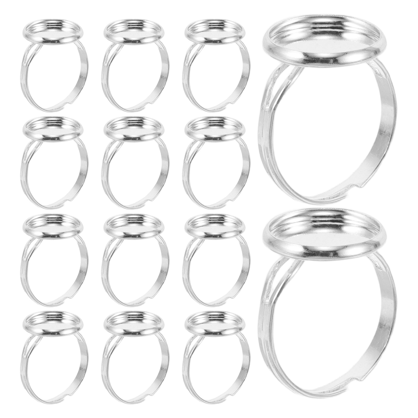 Jewelry Making With Stones - 60Pcs Adjustable Ring Bases Blank Ring
