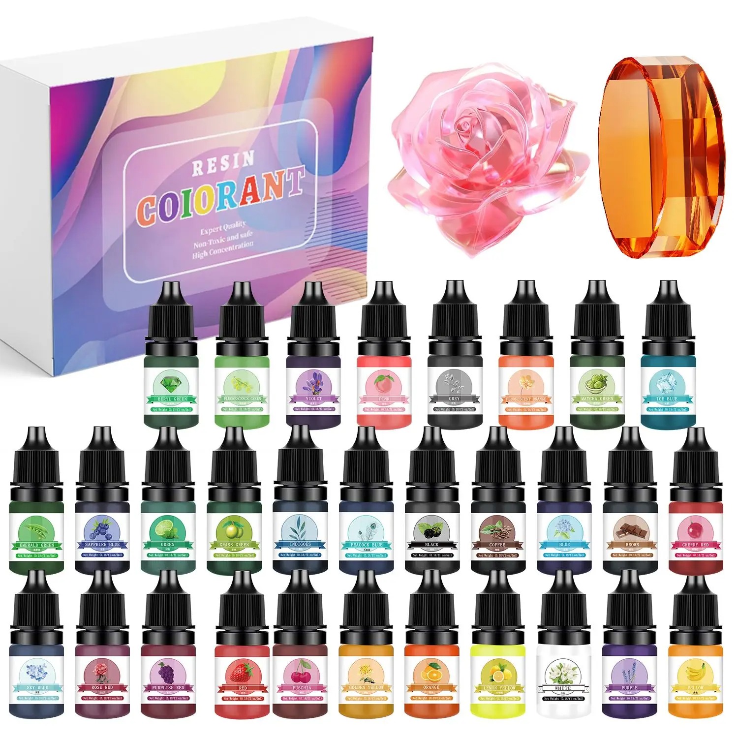 Jewelry Making Online - 30Colors 5ml Epoxy Resin Pigment Kits