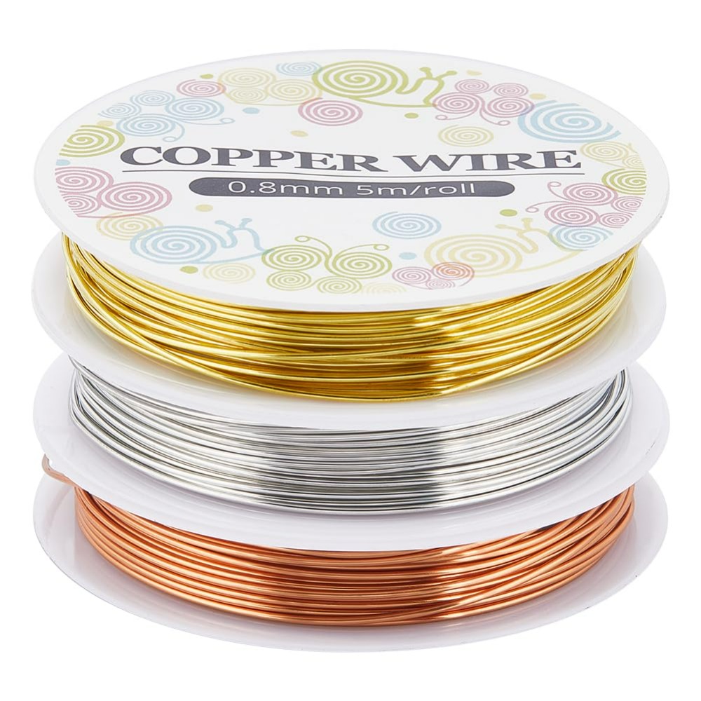 Jewelry Making Online - 12.8M Copper Jewelry Wire 0.8mm 20