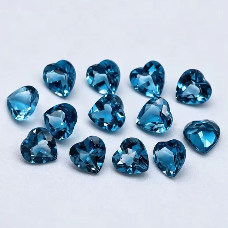 Jewelry Making In London - Natural Heart Cut London Blue Topaz