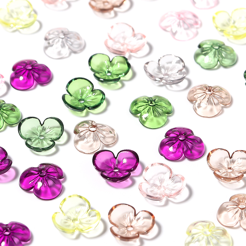 Jewelry Making Resin - 20pcs/lot Transparent Resin Petal Beads Blossoms