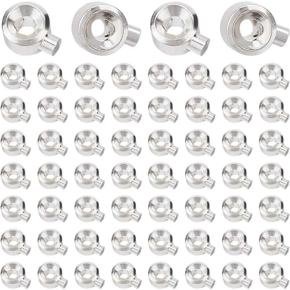 Jewelry Making Silver - 60PCS Brass Crimp Beads 925 Sterling