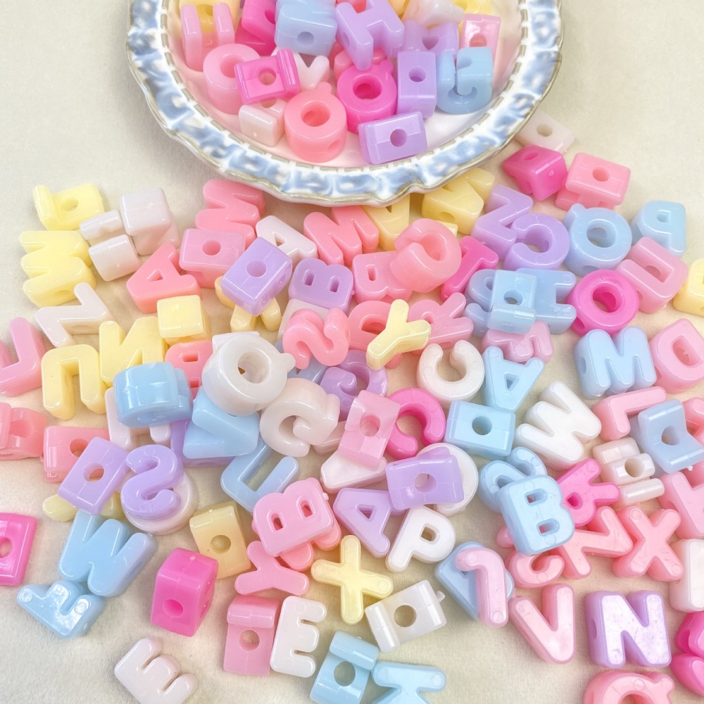 Jewelry Making Online - 10/50/100PCS 14-20mm Acrylic Letter Beads Candy