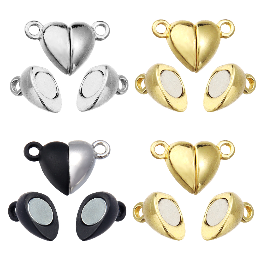 Jewelry Making Material - 5pcs/Lot Alloy Love Heart Shaped Magnetic