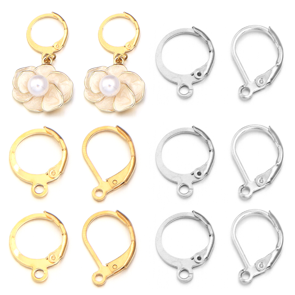Jewelry Making Material - 20pcs/lot Stainless Steel Ear Hook Round