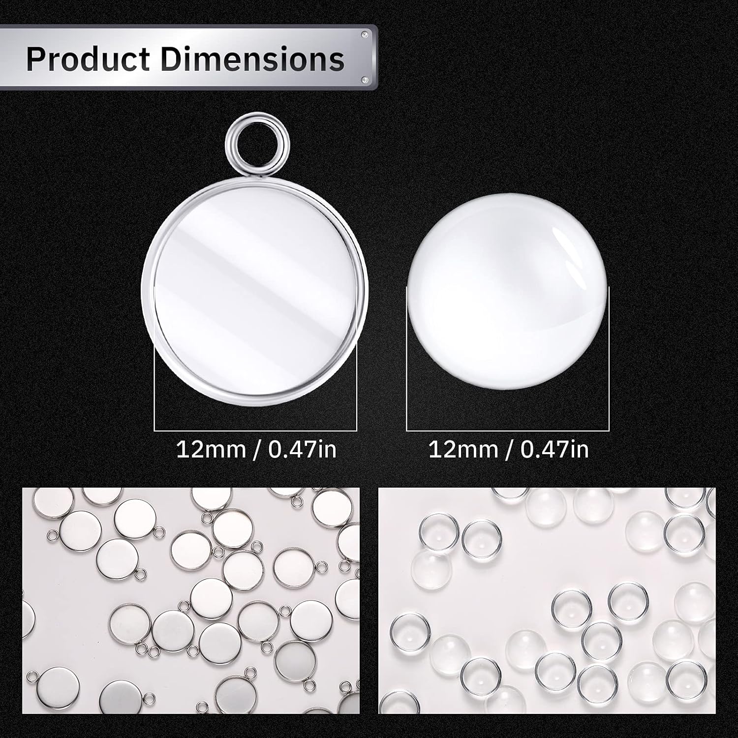 20 Pieces Stainless Steel Roun - Jewelry Making Resin recension och pris