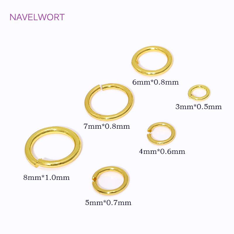 14K/18K Gold Plated Split Ring - Jewelry Making Closed Jump Rings recension och pris
