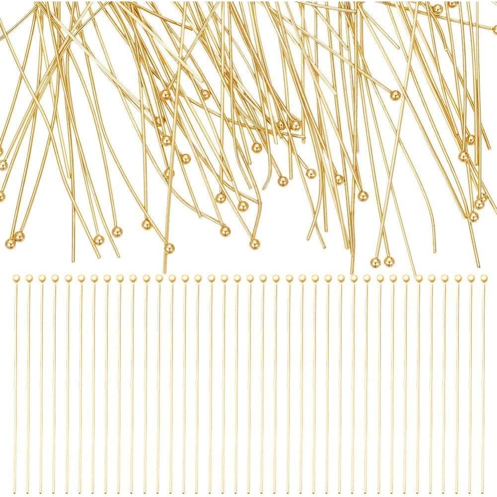 100Pcs Real 24K Gold Plated Ba - Eyepin Ball End recension och pris
