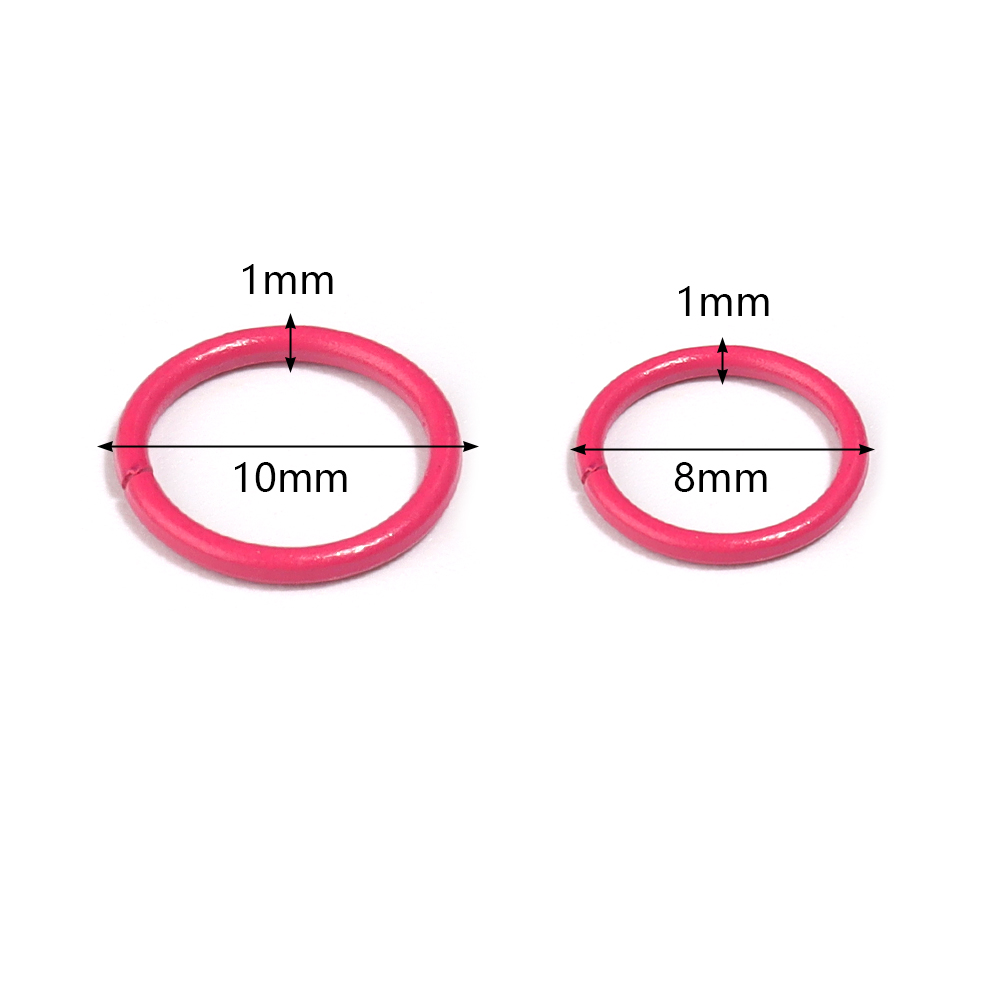 50pcs 8/10mm Iron Split Ring O - Jewelry Making Closed Jump Rings recension och pris