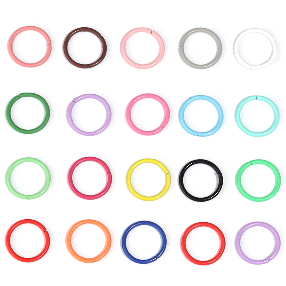 50pcs 8/10mm Iron Split Ring O - Jewelry Making Closed Jump Rings recension och pris