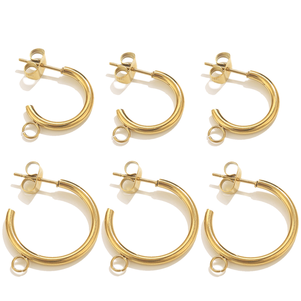 6pcs Stainless Steel C-shape E - Jewelry Making Tools And Supplies recension och pris