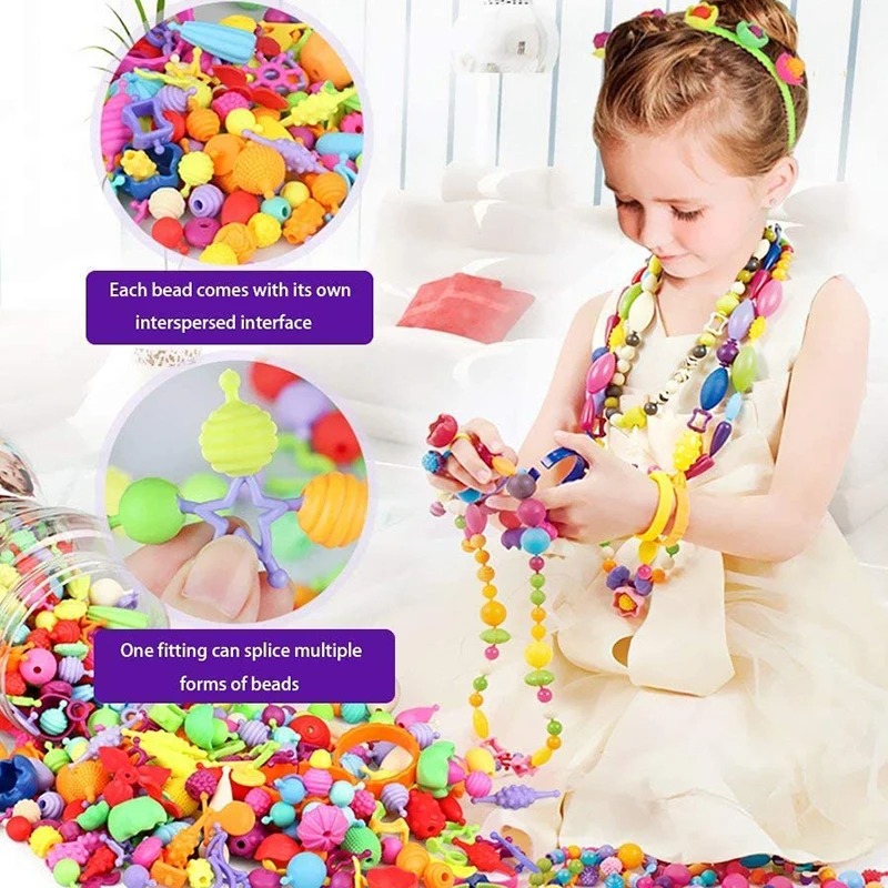 188-608pcs Pop Beads Children  - Jewelry Making For 5 Year Old recension och pris