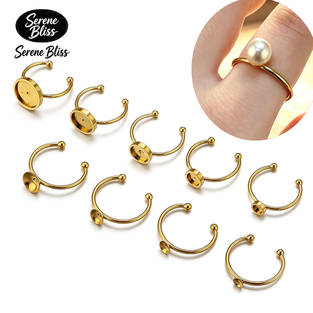 10pcs Stainless Steel Round Ad - Jewelry Making With Stones recension och pris