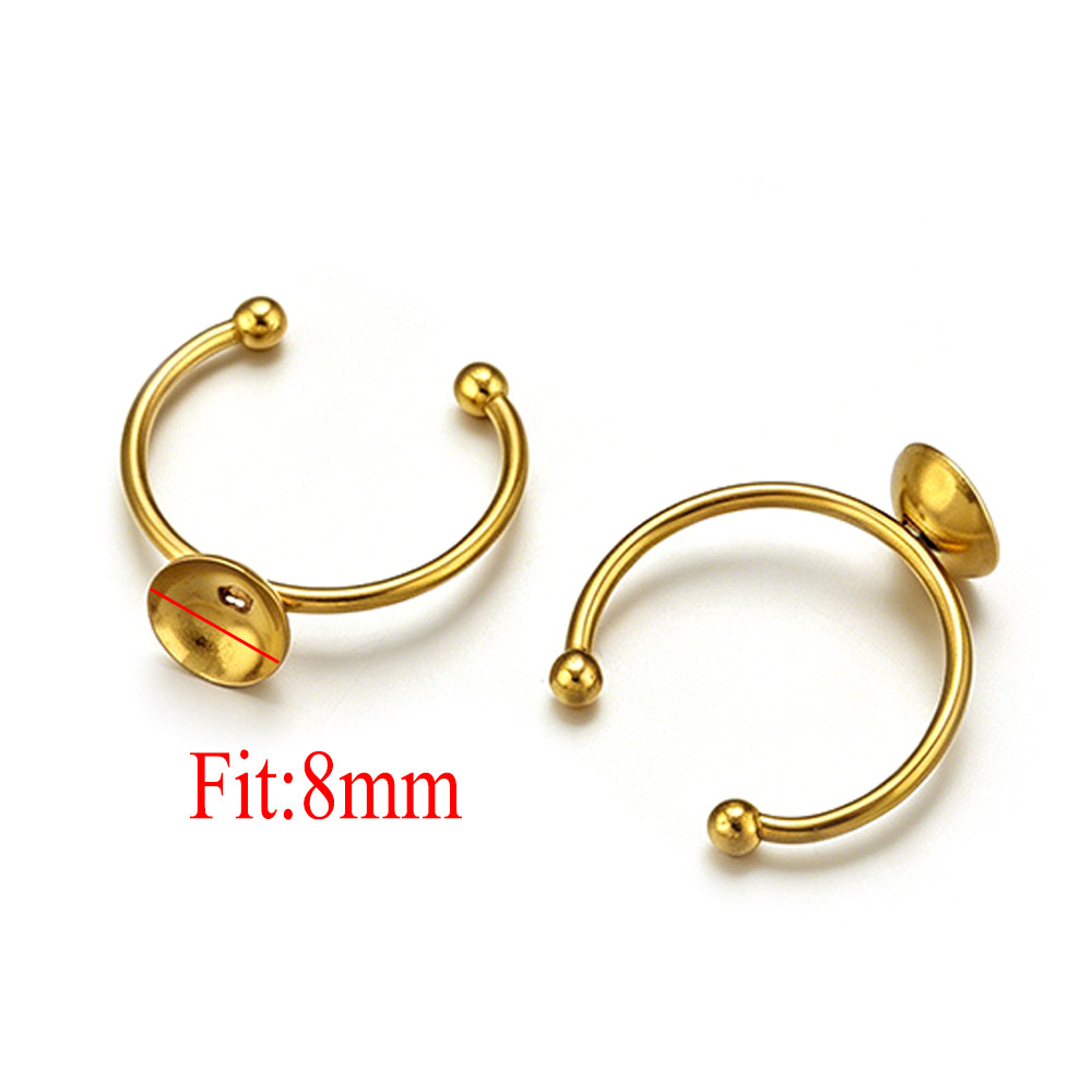 10pcs Stainless Steel Round Ad - Jewelry Making With Stones recension och pris