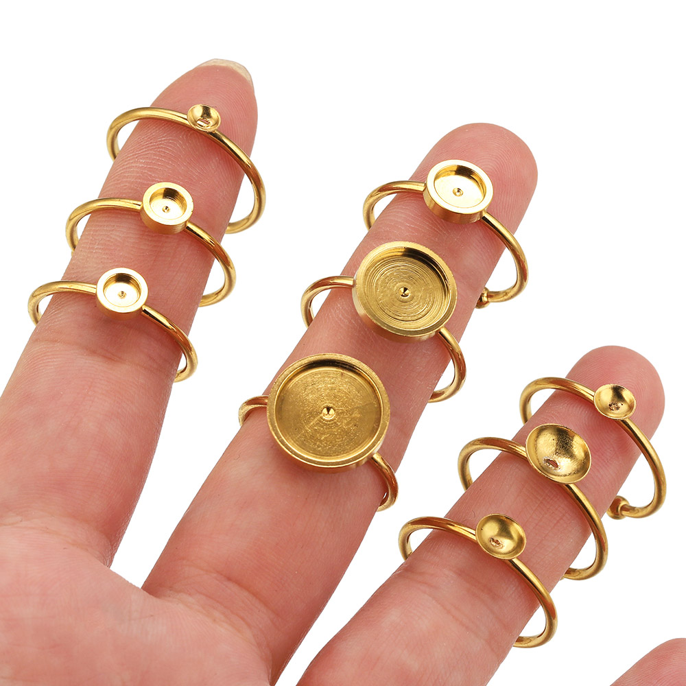 10pcs Stainless Steel Round Ad - Jewelry Making With Stones recension och pris