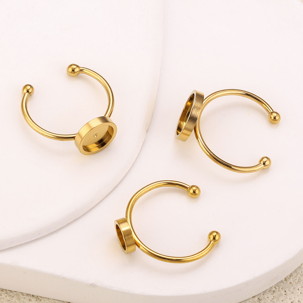 10pcs Stainless Steel Round Ad - Jewelry Making With Stones recension och pris