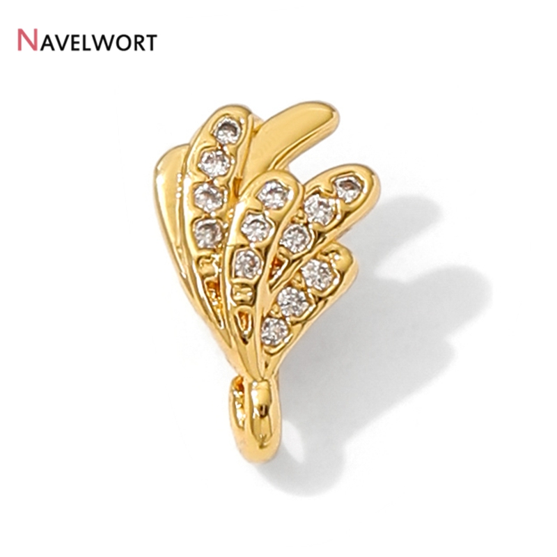 18K Gold Plated Brass With Zir - Jewelry Making Material recension och pris