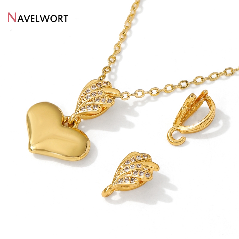 18K Gold Plated Brass With Zir - Jewelry Making Material recension och pris