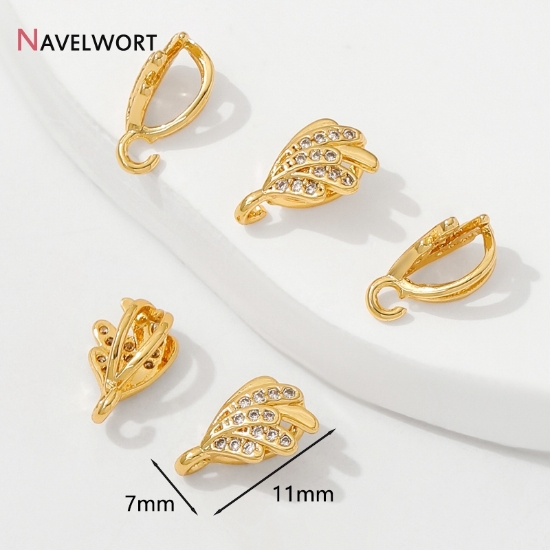 18K Gold Plated Brass With Zir - Jewelry Making Material recension och pris