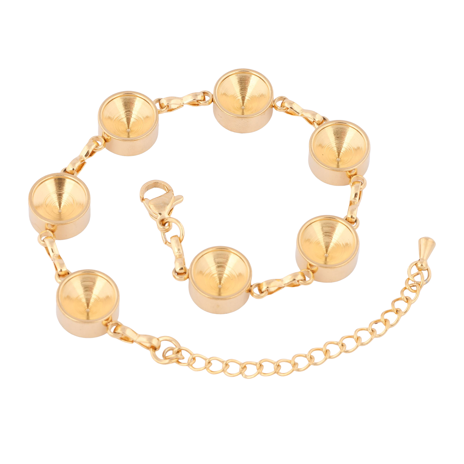 2pcs Stainless Steel Gold Plat - Jewelry Making With Stones recension och pris