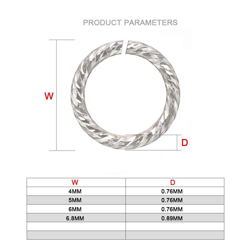 925 Sterling Silver Sparkle Cl - Jewelry Making Closed Jump Rings recension och pris