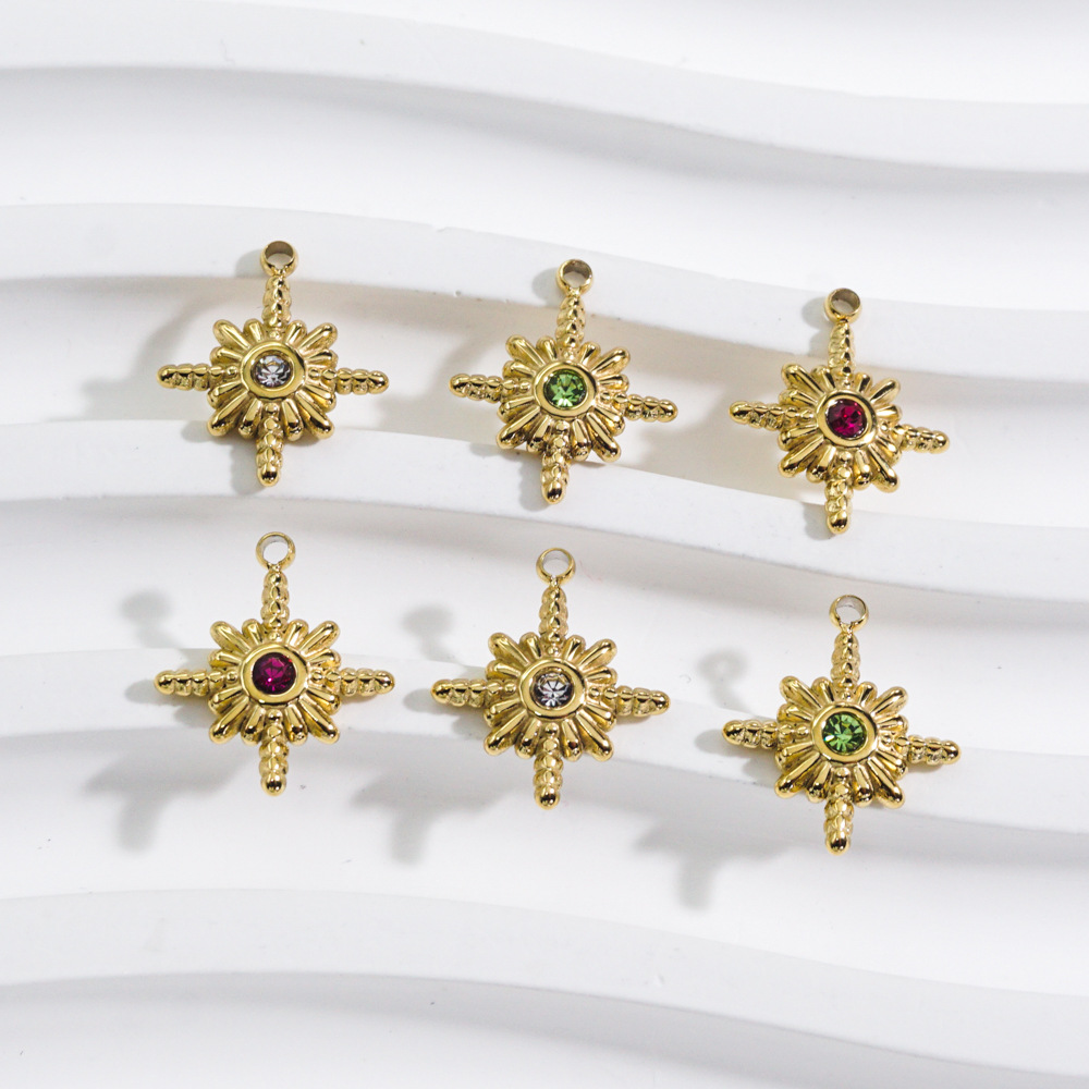 3Pcs Stainless Steel Gold Colo - Jewelry Making With Stones recension och pris