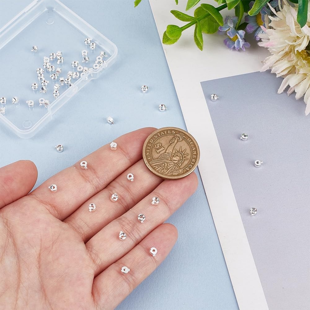 60PCS Brass Crimp Beads 925 St - Jewelry Making Silver recension och pris