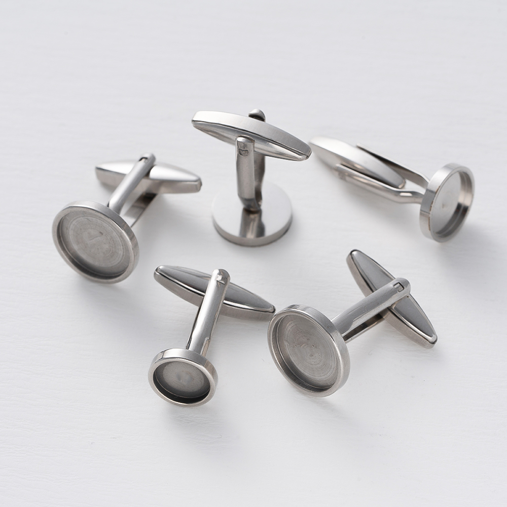 5Pcs Stainless Steel Cufflinks - Jewelry Making Closed Jump Rings recension och pris