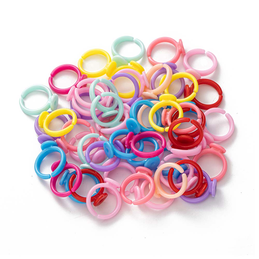 100pcs Clear Plastic Adjustabl - Jewelry Making For 5 Year Old recension och pris