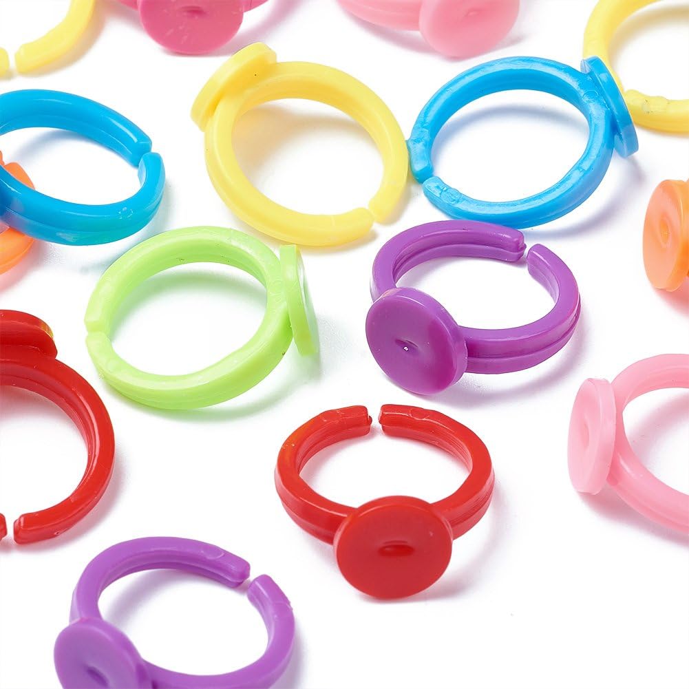 100pcs Clear Plastic Adjustabl - Jewelry Making For 5 Year Old recension och pris