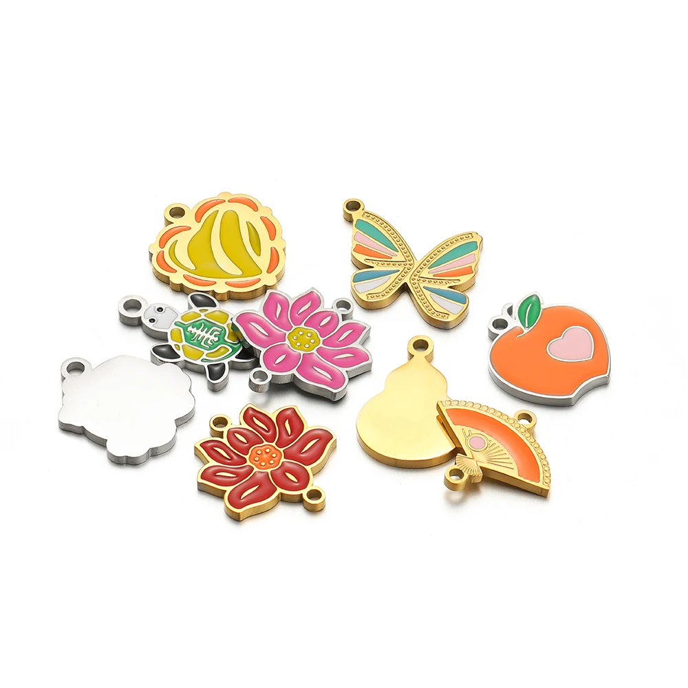 5pcs Stainless Steel Lotus But - Jewelry Making For 5 Year Old recension och pris
