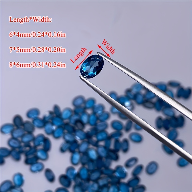 1pc natural London blue topaz- - Jewelry Making In London recension och pris