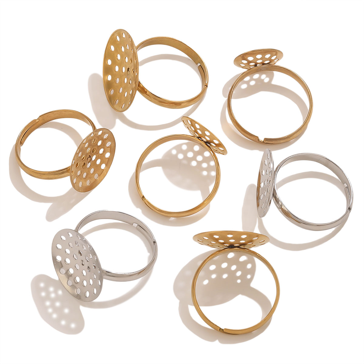 10pcs/lot Stainless Steel Ring - Jewelry Making Tools And Supplies recension och pris