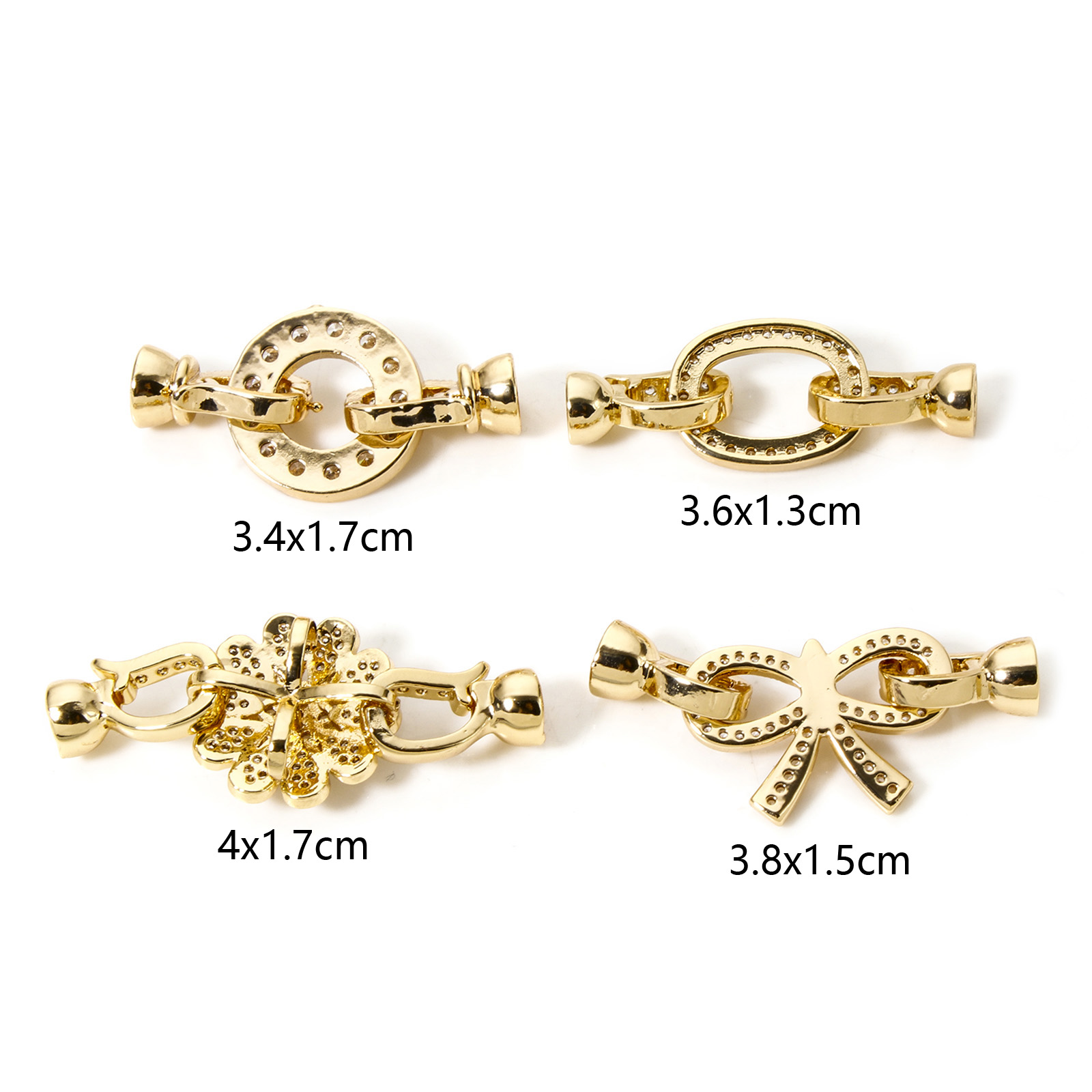 1pc Brass Fold Over Clasps Gol - Jewelry Making Material recension och pris