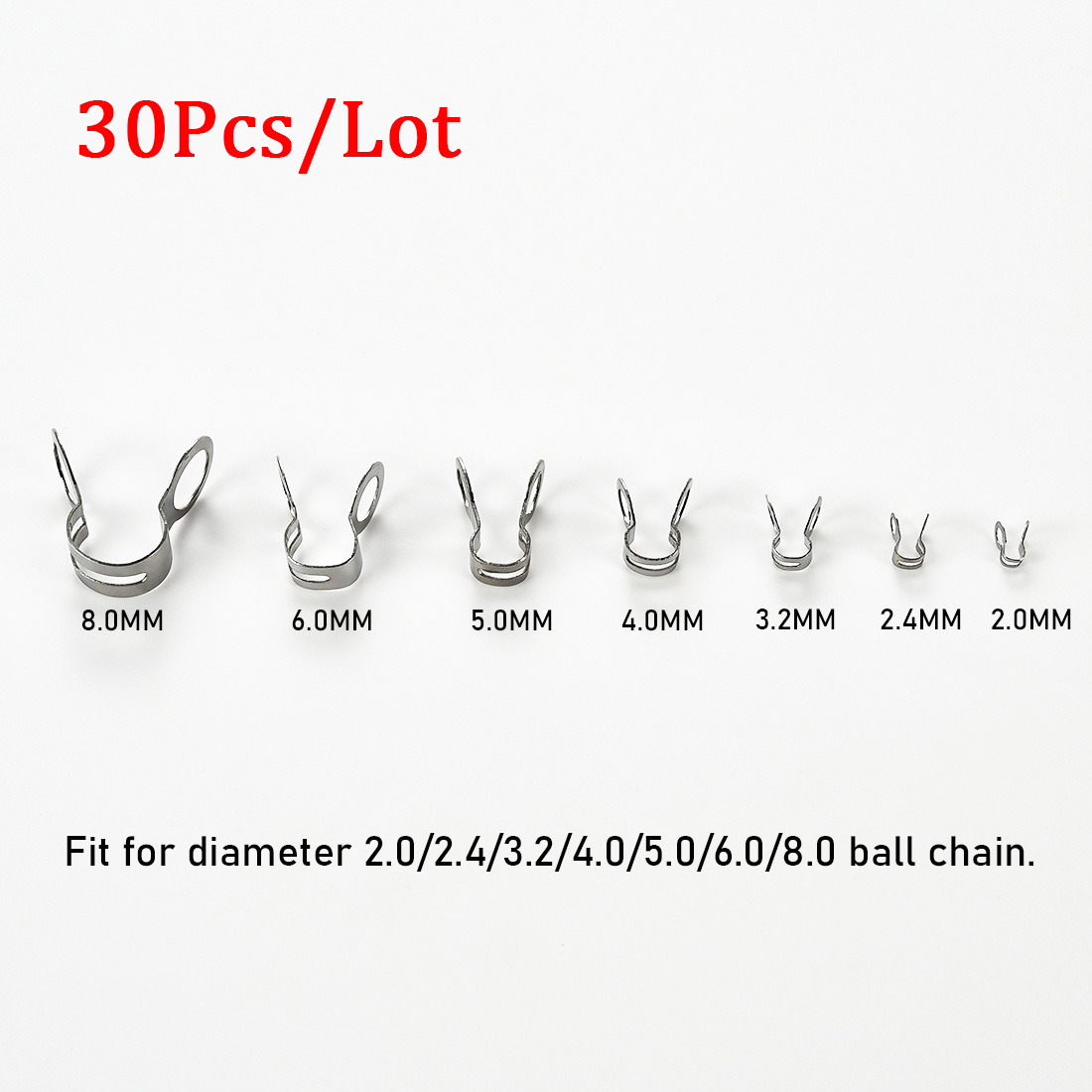 30Pcs Stainless Steel Ball Cha - Jewelry Making Material recension och pris