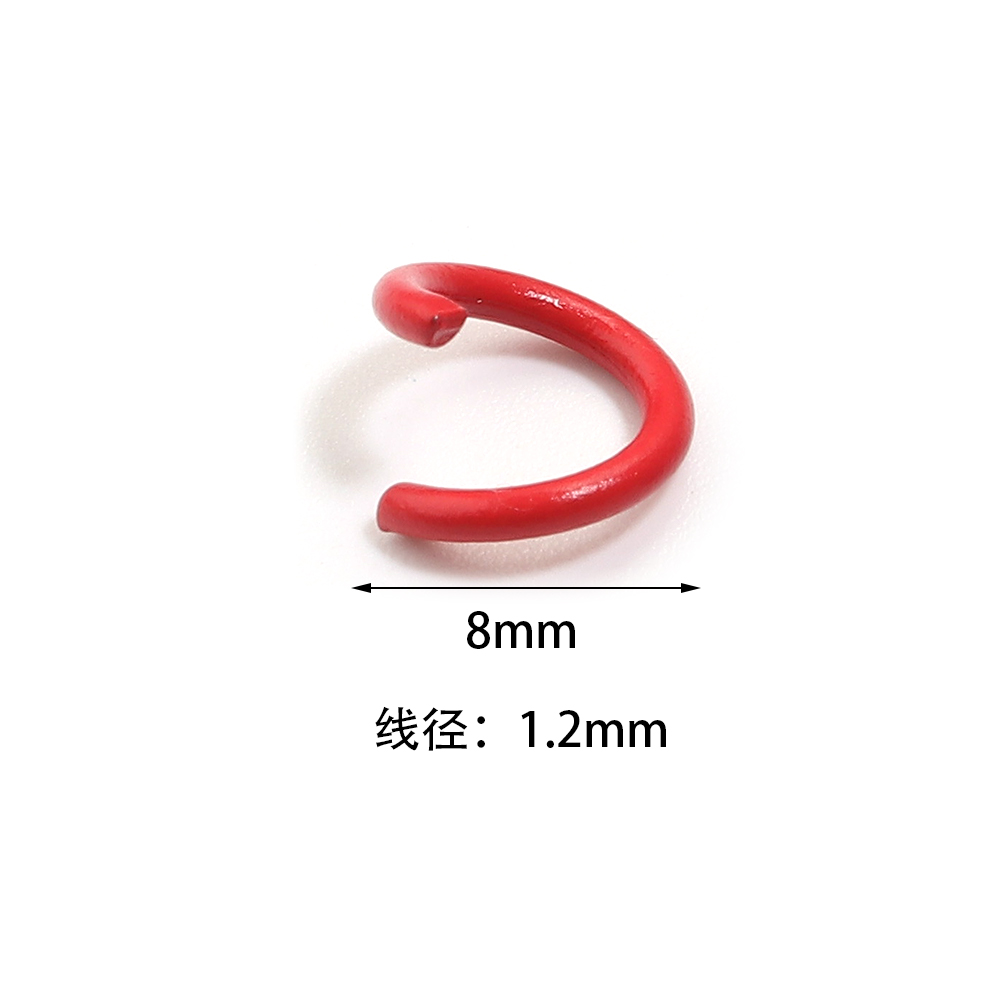 200pcs 8mm Metal Iron Colorful - Jewelry Making Closed Jump Rings recension och pris