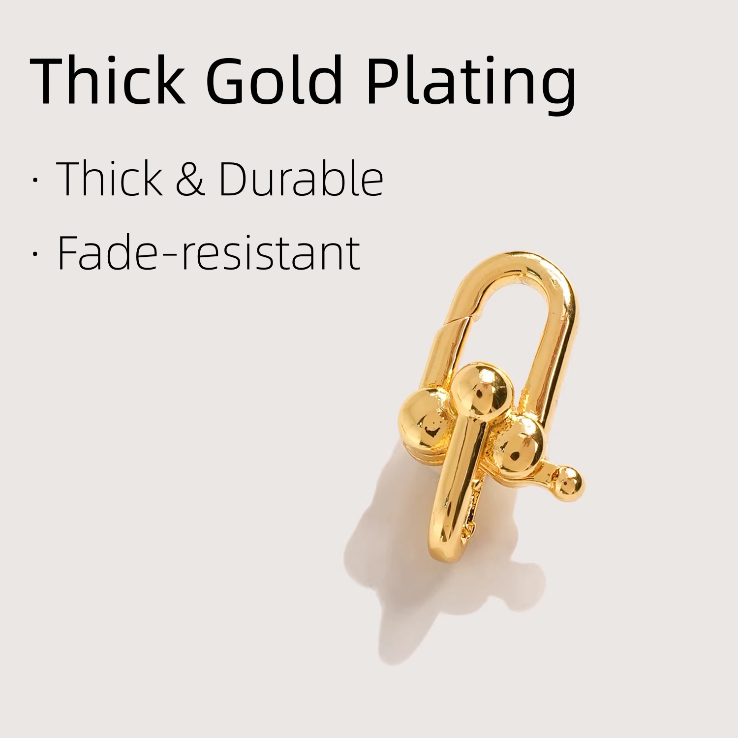 18K Gold Plated Press Clasp, D - Jewelry Making Tools And Supplies recension och pris