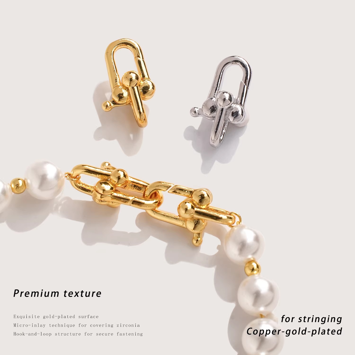 18K Gold Plated Press Clasp, D - Jewelry Making Tools And Supplies recension och pris