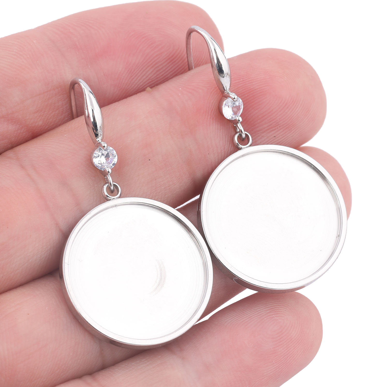 6pcs Stainless Steel Fit 20mm  - Jewelry Making With Stones recension och pris