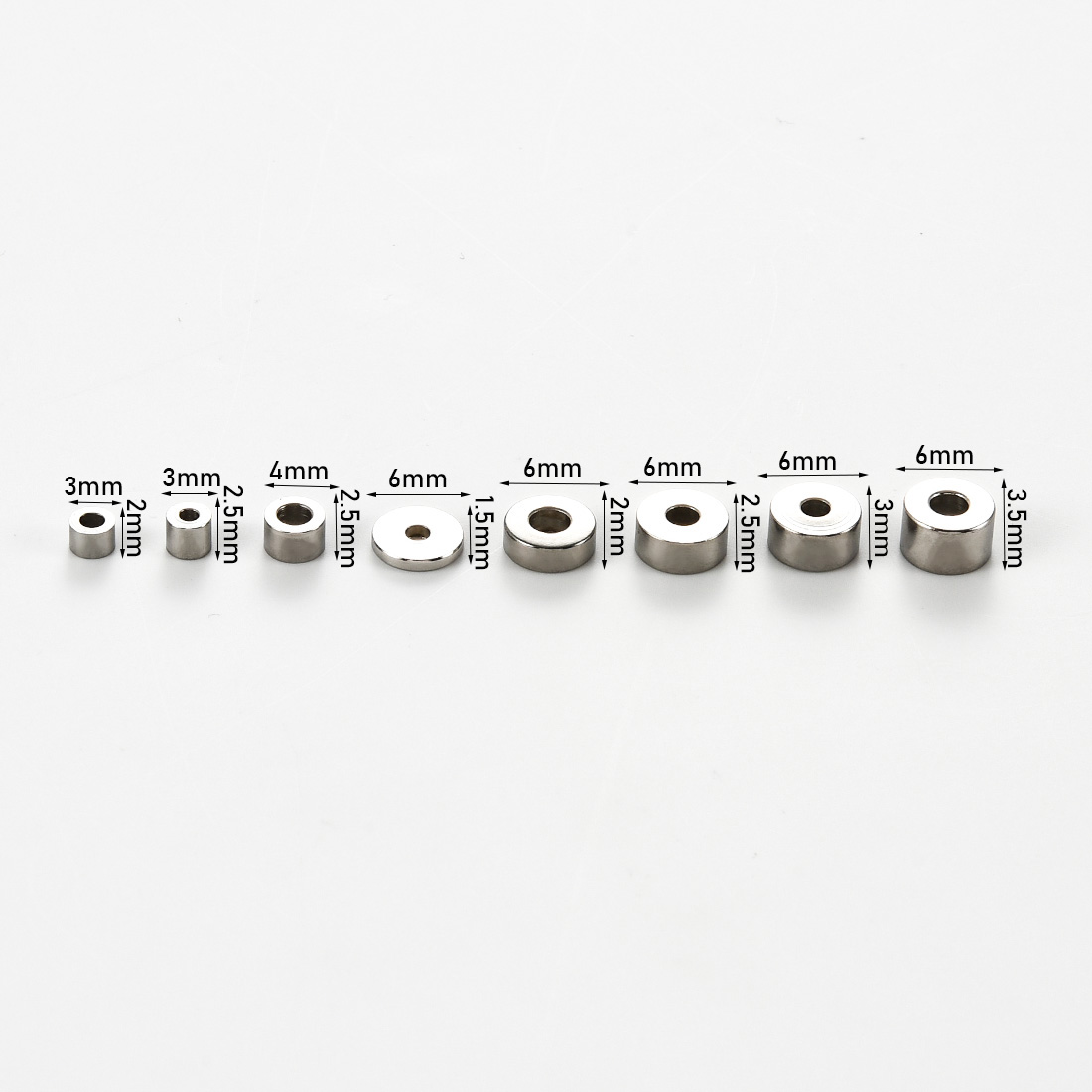 50Pcs Stainless Steel Cylinder - Jewelry Making Silver recension och pris