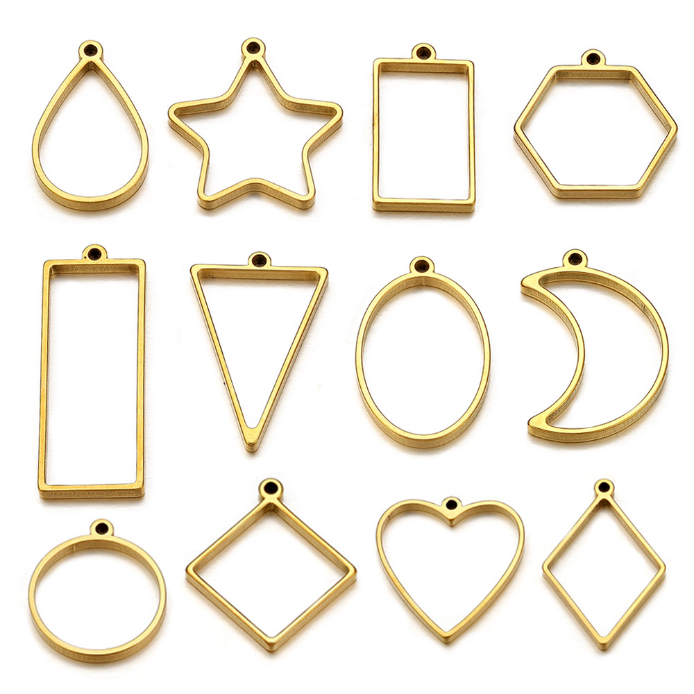 10pcs Stainless Steel Geometri - Jewelry Making Resin recension och pris