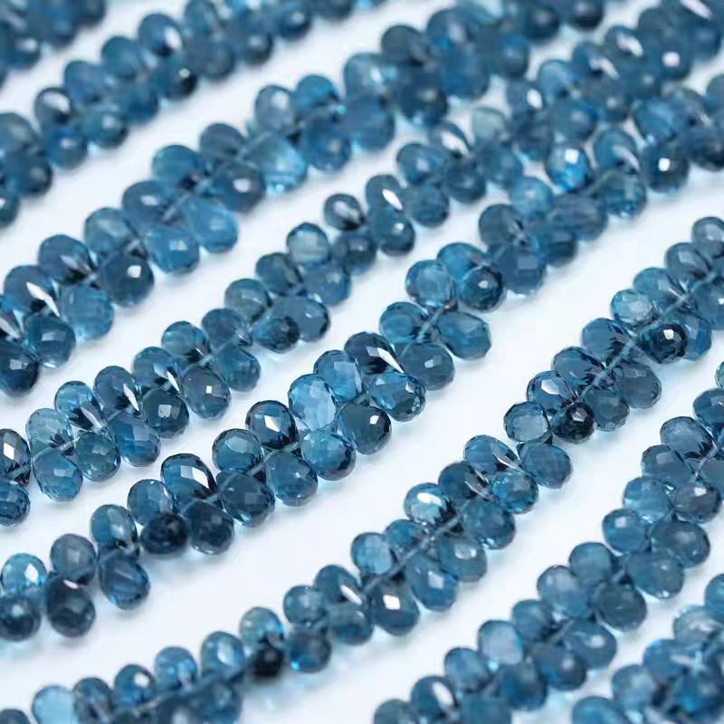 6A London blue Topaz drop face - Jewelry Making In London recension och pris