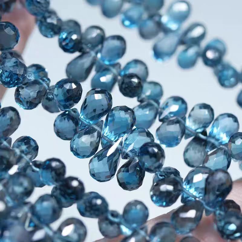 6A London blue Topaz drop face - Jewelry Making In London recension och pris