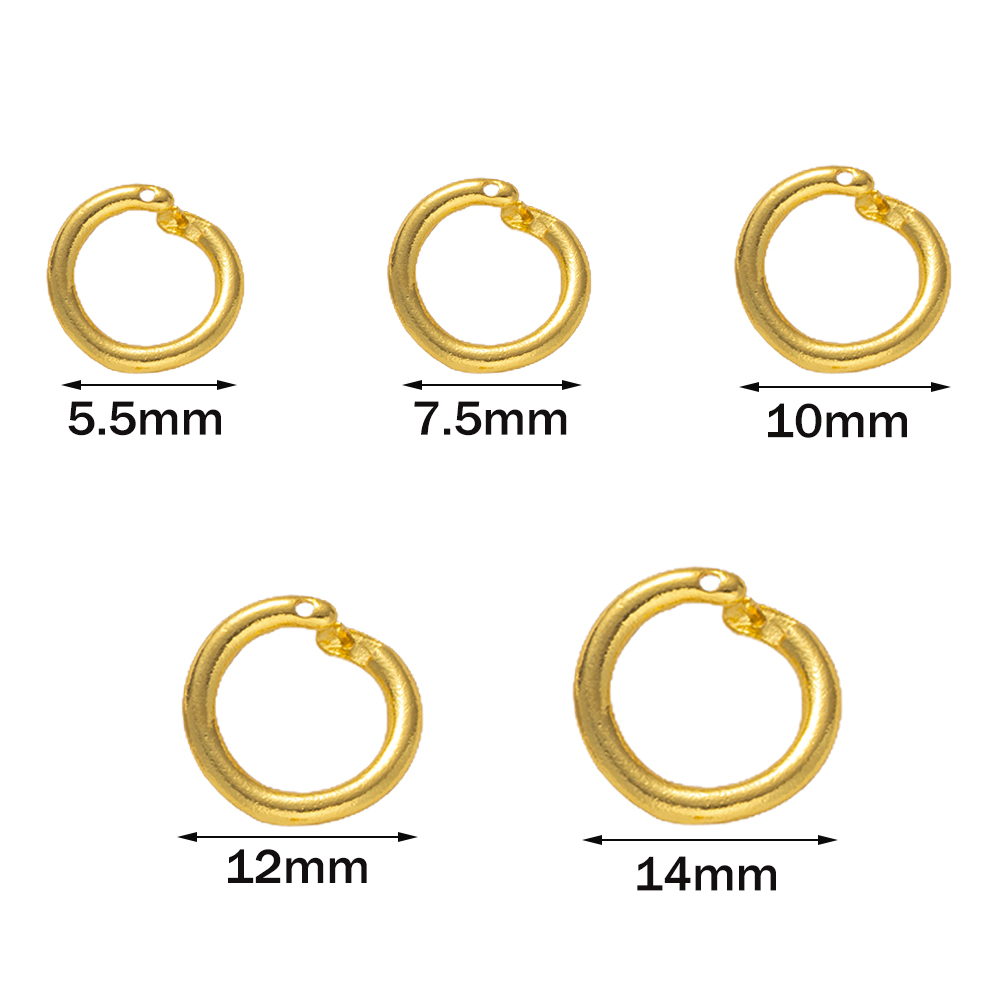 10pcs 18K Gold Plated Brass Lo - Jewelry Making Closed Jump Rings recension och pris