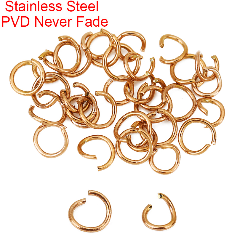 100pcs Rose Gold Plated Stainl - Jewelry Making Closed Jump Rings recension och pris