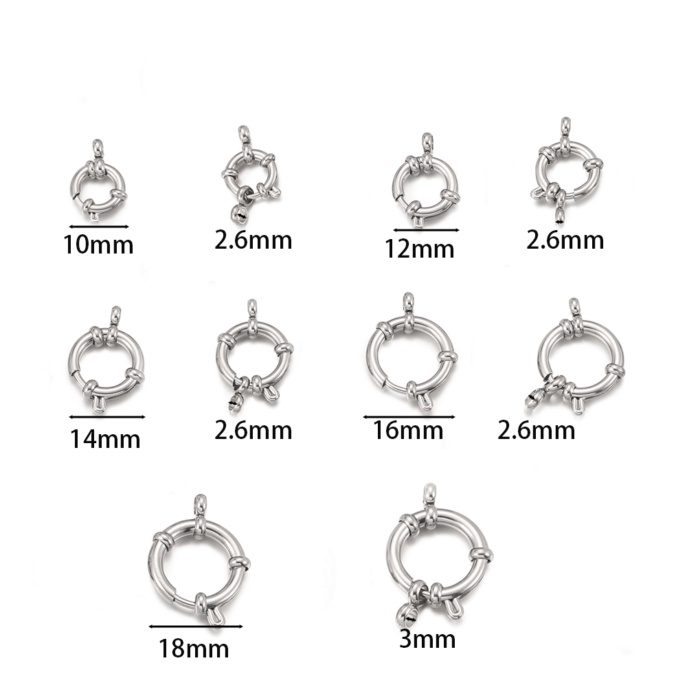 2pcs Stainless Steel Round Spr - Jewelry Making Material recension och pris