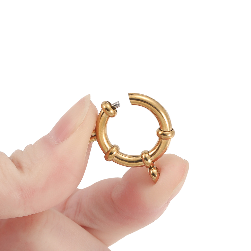 2pcs Stainless Steel Round Spr - Jewelry Making Material recension och pris