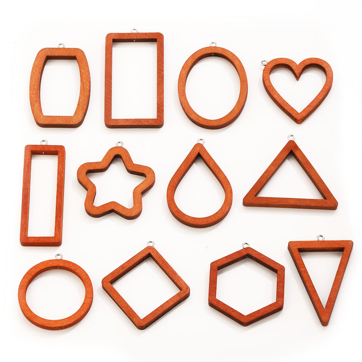 10PCS Triangle Rectangle Wood  - Jewelry Making Resin recension och pris