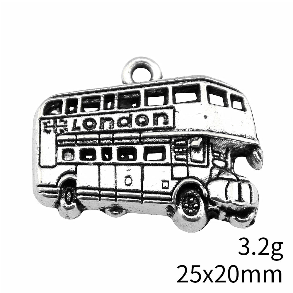 IFOCUS 10pcs/Lot London Bus Ch - Jewelry Making In London recension och pris